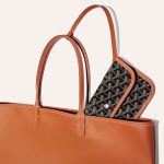 Goyard Goyardine Black and Brown Anjou PM Reversible Tote Palladium Hardware - Image 3